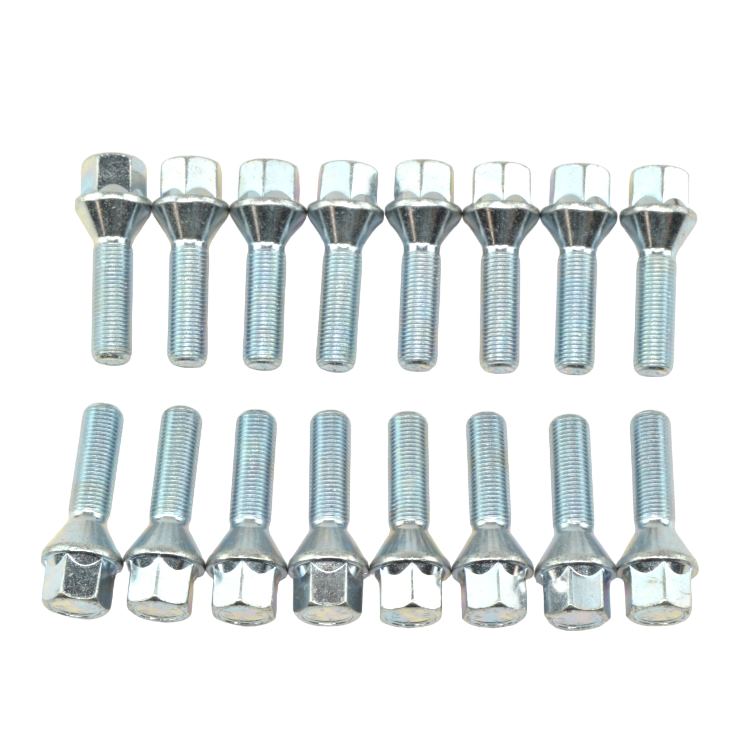 Satz Radschrauben (16 Stück) M12 x 1.25 x 36 (Schlüsselweite 17) verchromt