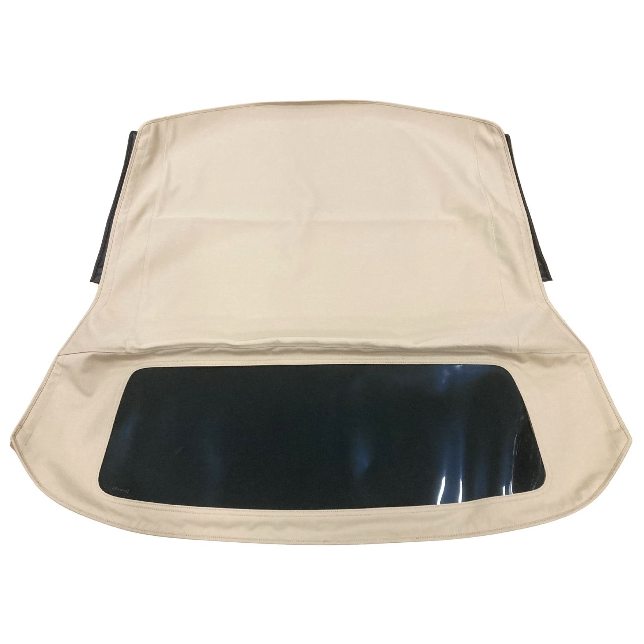 Stoffverdeck Fiat 124 Spider (79-85) beige/schwarz (grüne Scheibe)
