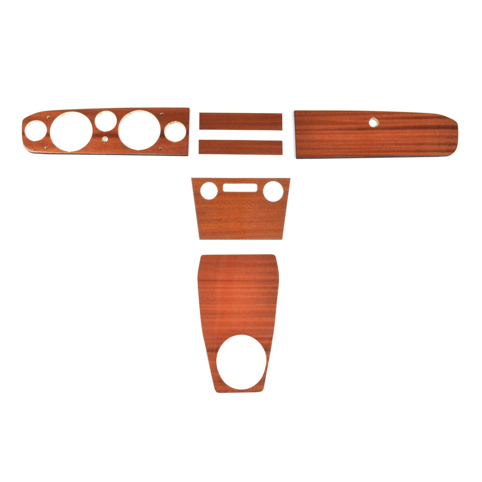 Holz Satz Mahagoni 6-Teilig Fiat 124 Spider 2000 CS0 (80-82)