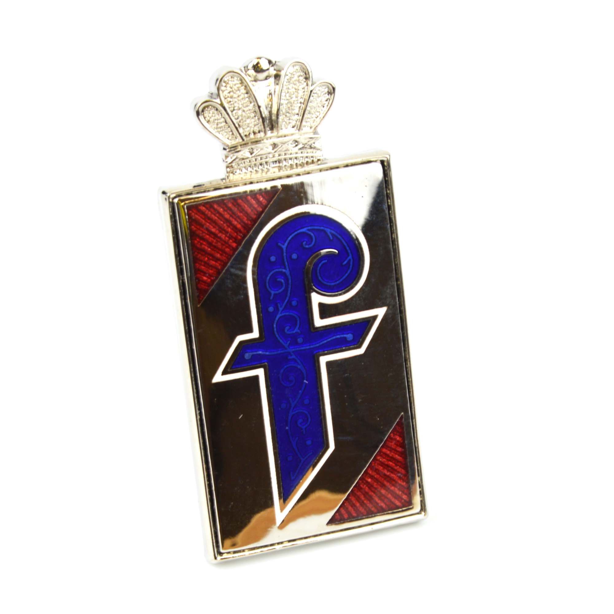 PININFARINA Emblem seitlich gesteckt mit Krone emailliert Fiat 124 Spider