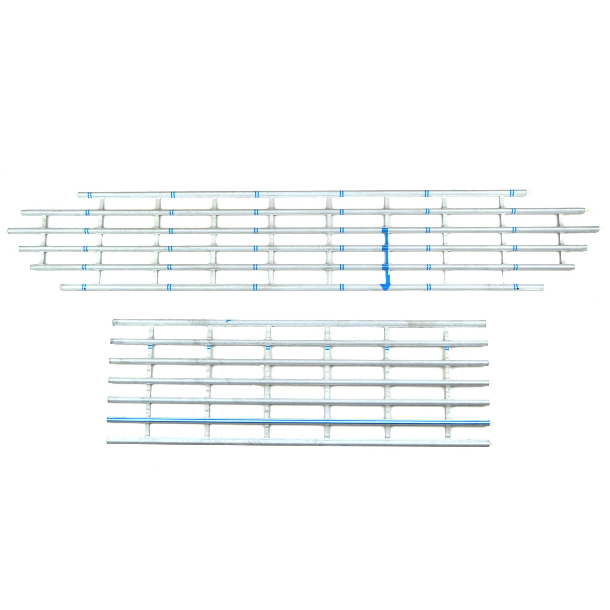 Kühlergitter Satz oben / unten Fiat 124 Spider (74-85), Kühlergrill Edelstahl