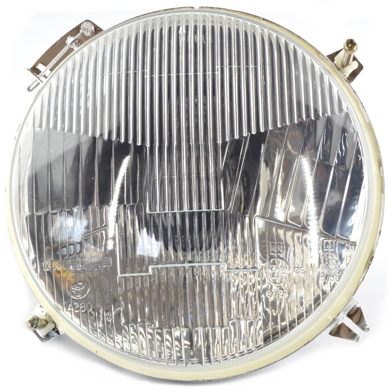 Farol H-4 7 polegadas sem luz de estacionamento (Carello Design) Fiat 124 Spider AS, 124 Coupé AC