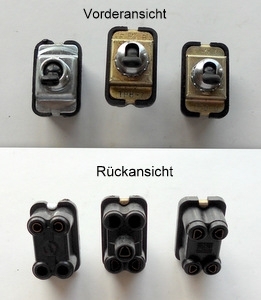 Satz Kippschalter (2/3/4) Rundstecker Fiat 500 - Fiat 600 - Fiat 1100