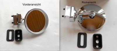 Außenspiegel verchromt Fiat 500 - Fiat 600 (flach)