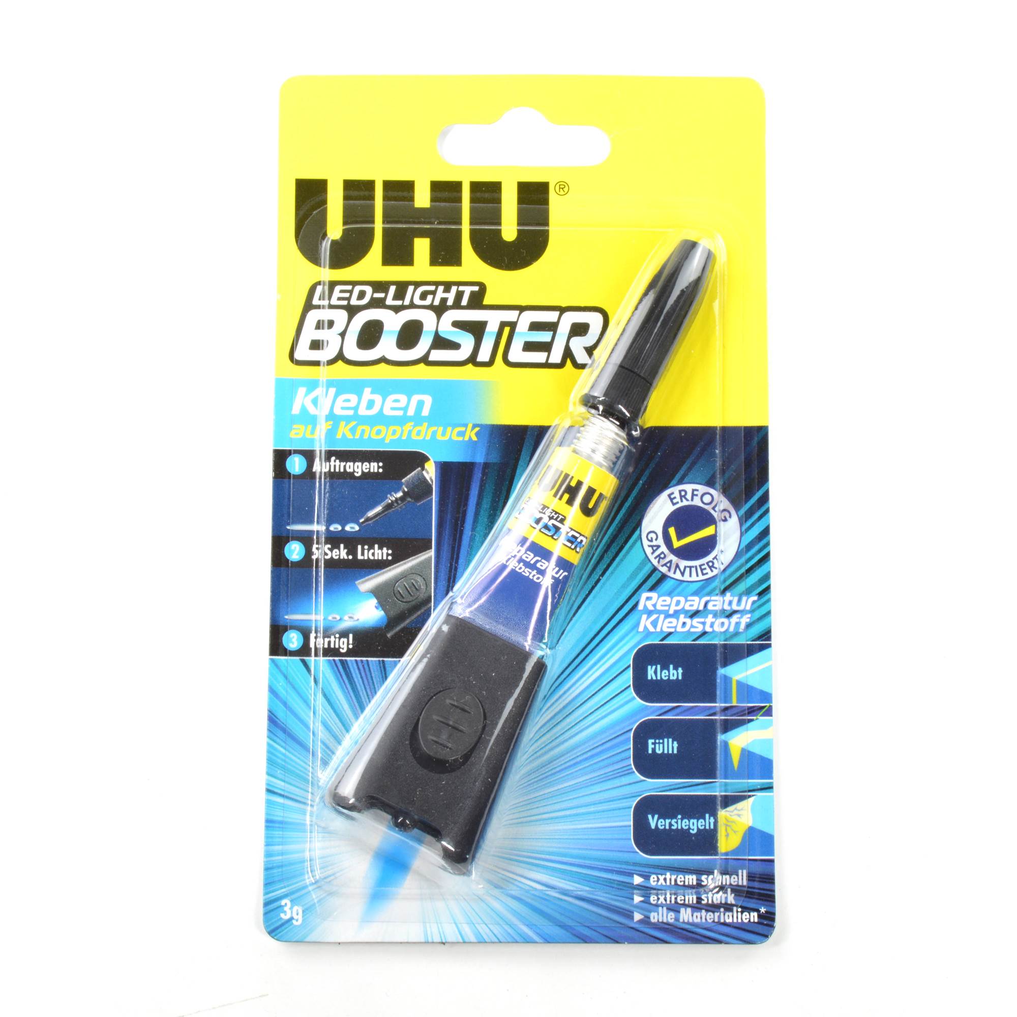 UHU Led Booster UV-Kleber ultraviolettes Licht