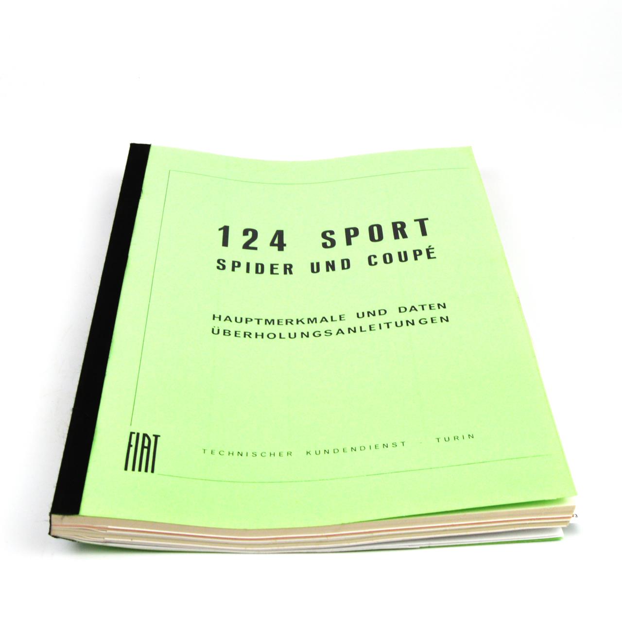 Instruções de revisão Fiat 124 Spider, 124 Coupé